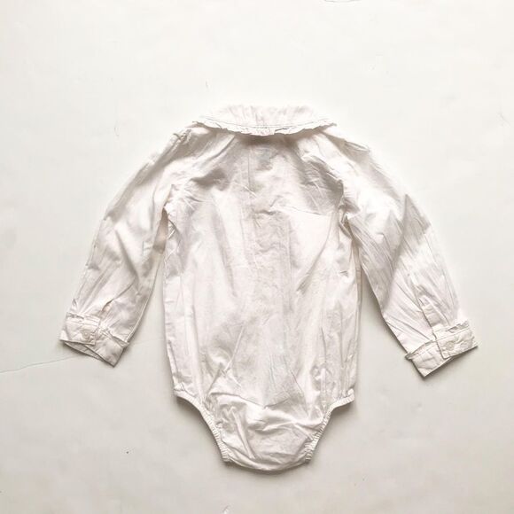 Oshkosh Ivory peterpan collar diaper shirt EUC 18m - Picture 4 of 4